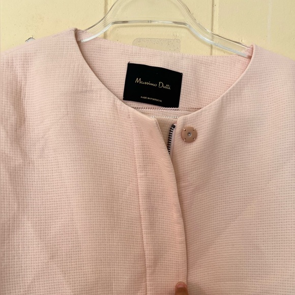 SOLD MASSIMO DUTTI Petal Pink Textured Jacket Size Medium FLAWED - Picture 16 of 16